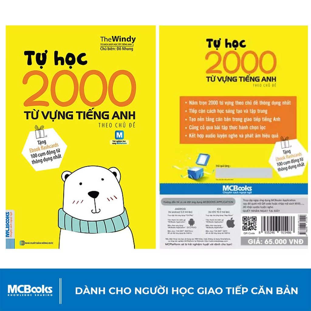 Sách Mcbooks - Tự Học 2000 Từ Vựng Tiếng Anh Theo Chủ Đề - Phiên Bản Khổ Nhỏ Dành Cho Người Học Căn Bản