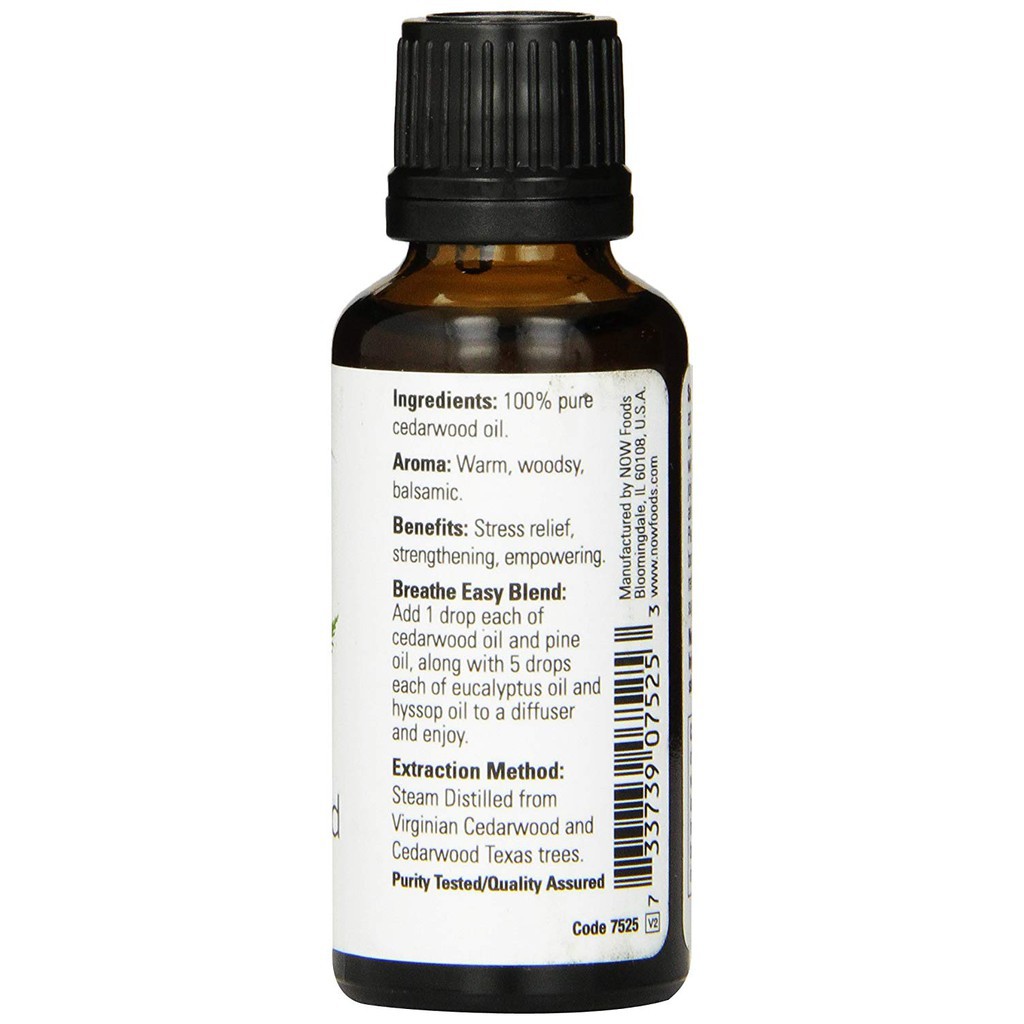 Tinh dầu gỗ Tuyết Tùng_ NOW Solutions Cedarwood Oil, 30ml | BigBuy360 - bigbuy360.vn