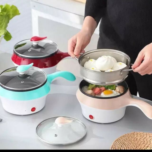 Rẻ vô địch NỒi LẨU MINI 2 TẦNG ĐA NĂNG CHIÊN XÀO LẨU KÈM HẤP TIỆN LỢI...bkm shop