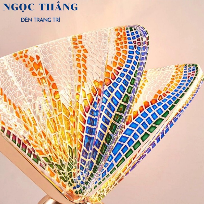 Đèn Cây Đọc Sách Hình Bướm Trang Trí Phòng Khách Phòng Ngủ 8W Led 3 chế độ màu DD110 Ngọc Thắng