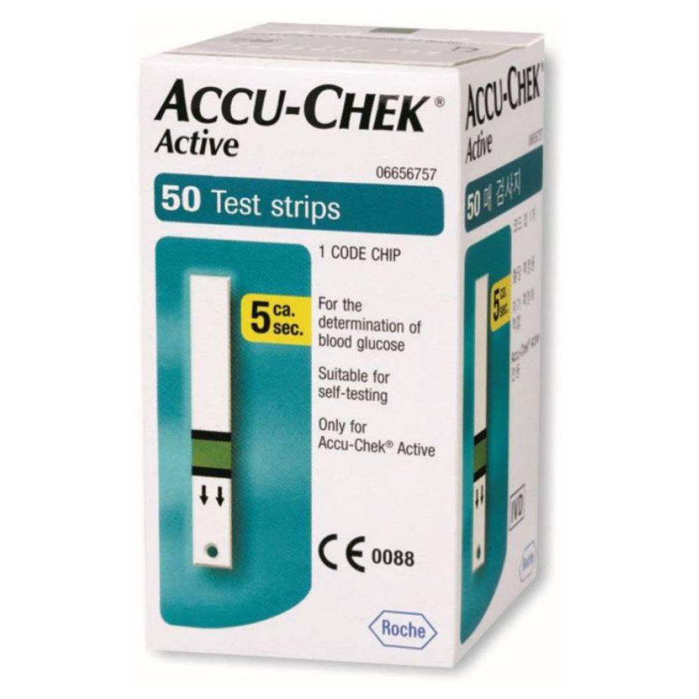 Que thử đường huyết cho máy đo đường huyết Accu Chek Active 50 que ( date xa)