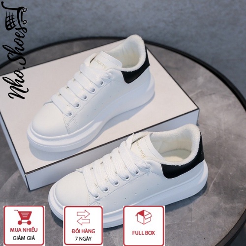 Giày Mc queen, Giày Mc queen Trắng Nam Nữ Cổ Thấp Full Box