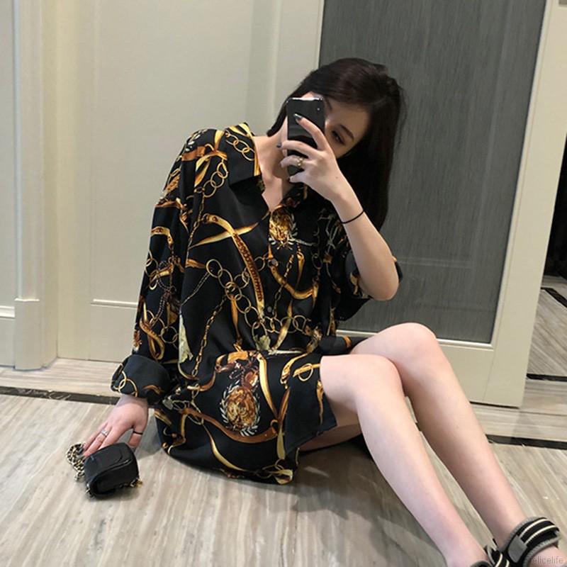 Áo sơ mi nữ tay dài kiểu dáng retro thời trang cá tính