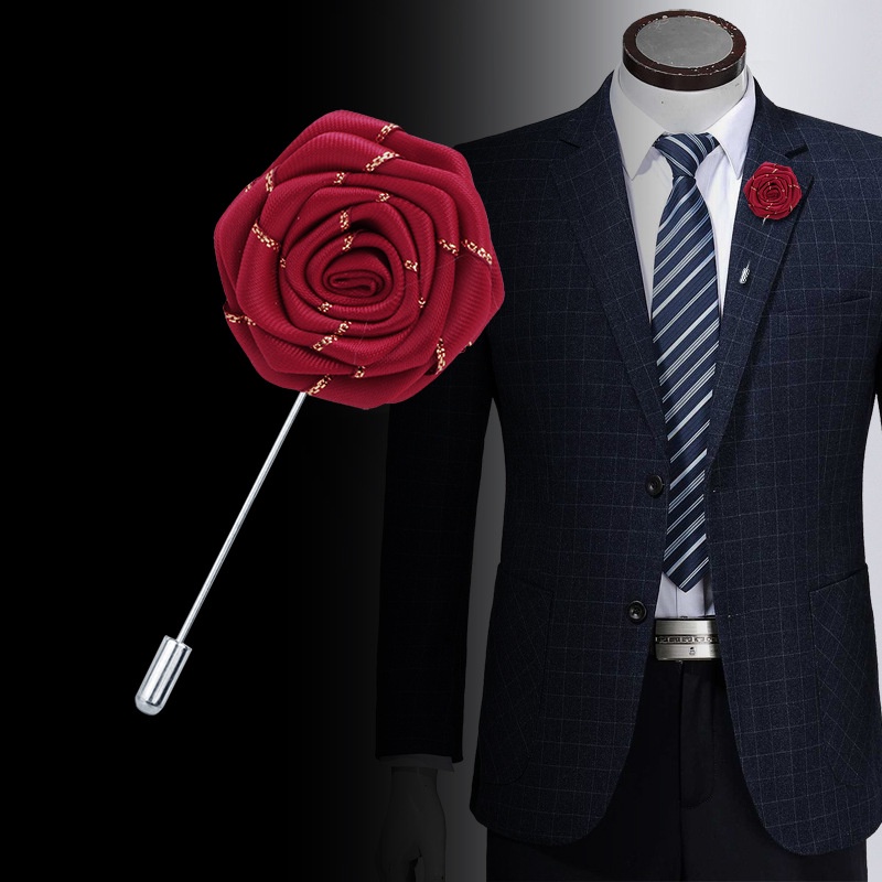 EFAN Ghim Cài Áo Hình Hoa Hồng Thời Trang Hàn Quốc Cho Nam