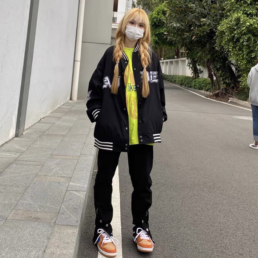 Áo khoác bomber 3 vạch KA Closet chất thô umi mềm thích hợp mặc cả màu hè đông | BigBuy360 - bigbuy360.vn