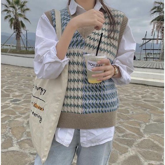 Áo Gile Len Họa Tiết Giáng Sinh - Hàng QC - Titto Closet