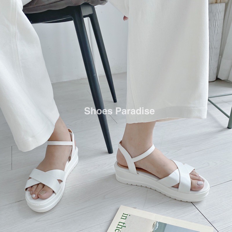 GIÀY SANDAL ĐẾ XUỒNG CAO 4CM XUỒNG CHÉO CAO 4 PHÂN