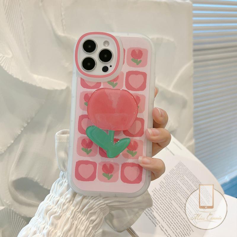 Ốp Điện Thoại Chống Sốc Họa Tiết Hoa Tulip Cho iPhone 7 8 6 6s Plus 11 13 12 Pro Max XR X XS Max SE 2020
