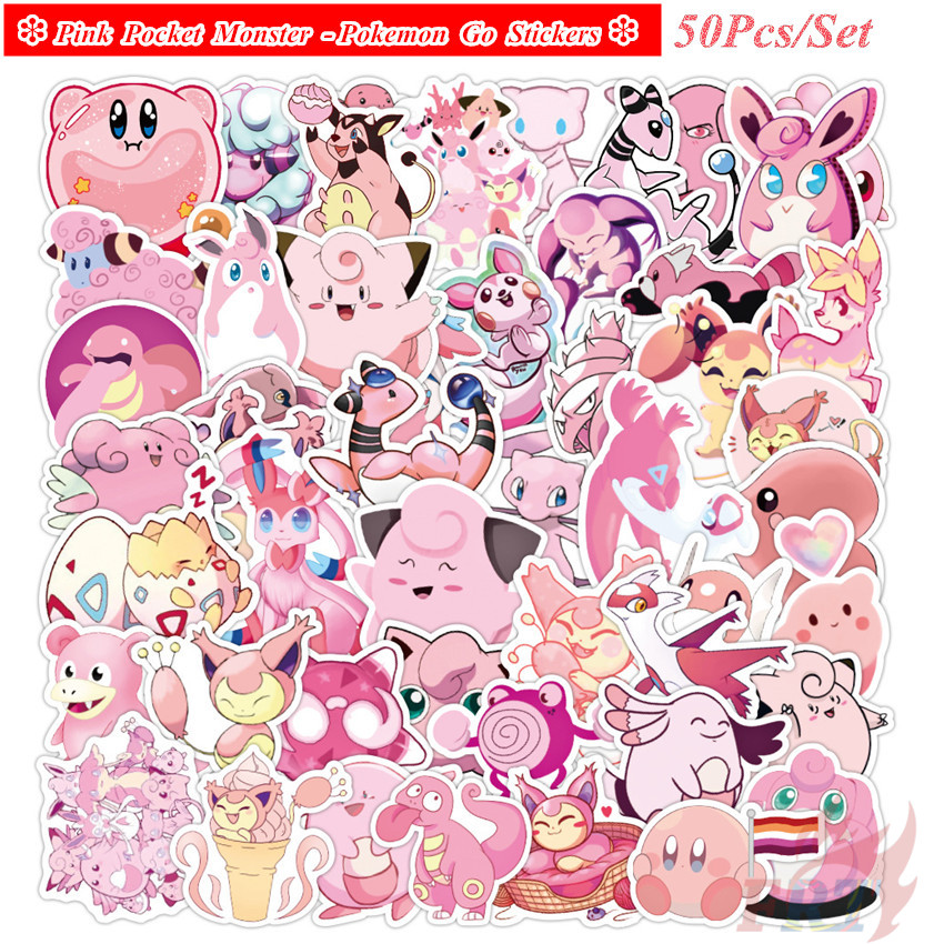 Bộ 50 Miếng Dán Hình Pokemon Go Series 01 Dễ Thương