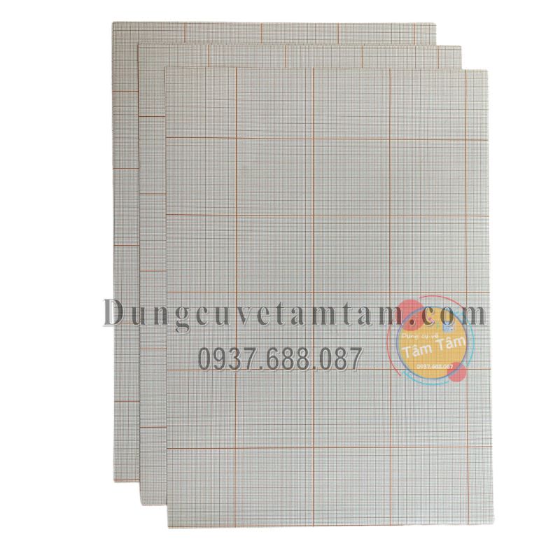 [ TÂM TÂM ]-Giấy ô ly, giấy vẽ kỹ thuật ô ly khổ 75x105 cm (10 tờ 75X105)-