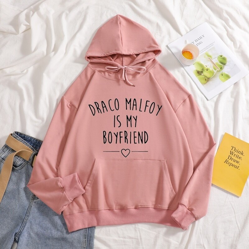 Áo Hoodie cotton Tay Dài In Chữ Draco Malfoy is My Boyfriend 2021 | BigBuy360 - bigbuy360.vn