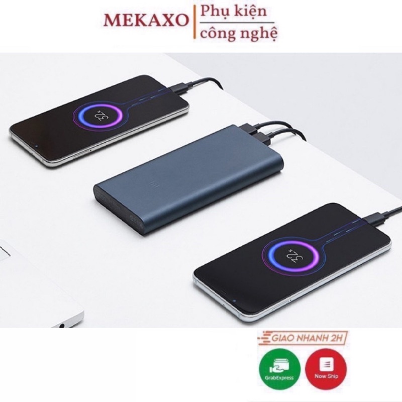 Sạc Dự Phòng - Sạc Dự Phòng Xiaomi Pro 10000mAh - Đèn LED thông báo % pin