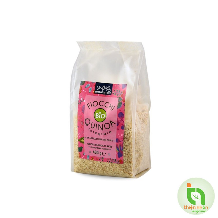 Date 24/8/2022 - Diêm mạch nguyên cám hữu cơ cán dẹp Sotto 400g Organic Quinoa Flakes