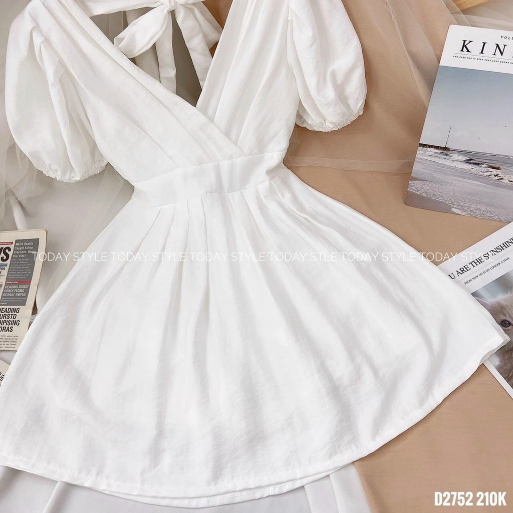 Đầm nữ tay ngắn, đầm xòe đẹp, phom váy trẻ trung, chất vải đẹp, 2 lớp, hàng đẹp chuẩn bán shop, phom dưới 52kg | BigBuy360 - bigbuy360.vn