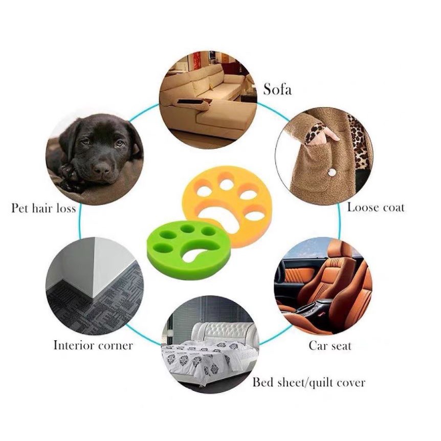 Dụng Cụ Loại Bỏ Lông Thú Cưng Bằng Silicone Hai Mặt Tiện Lợi