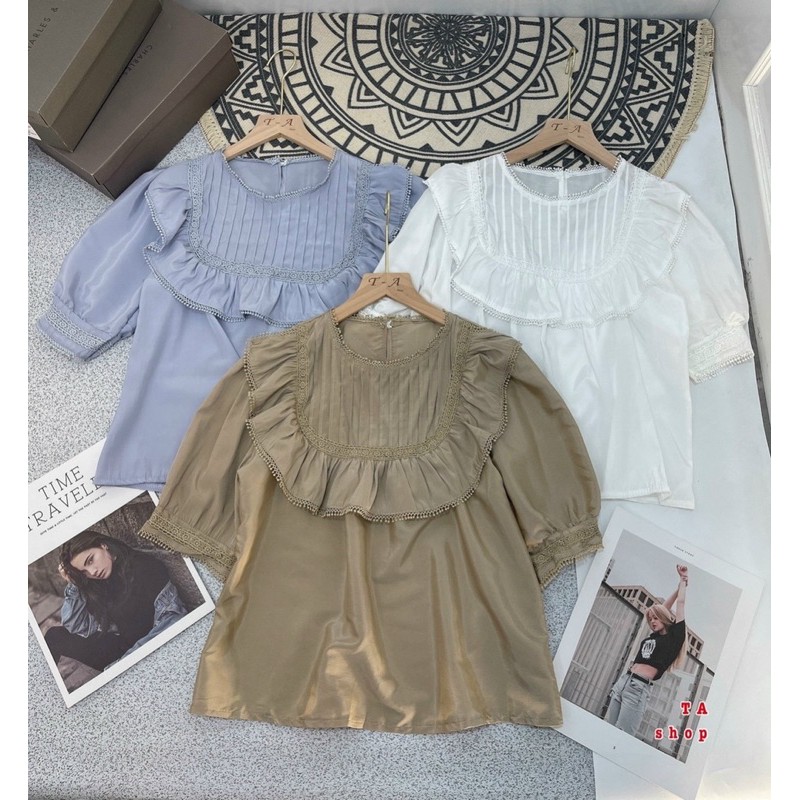 Áo kiểu dáng babydoll bèo ngực, Áo thiết kế sang chảnh AK1625 - NhiNhi Shop