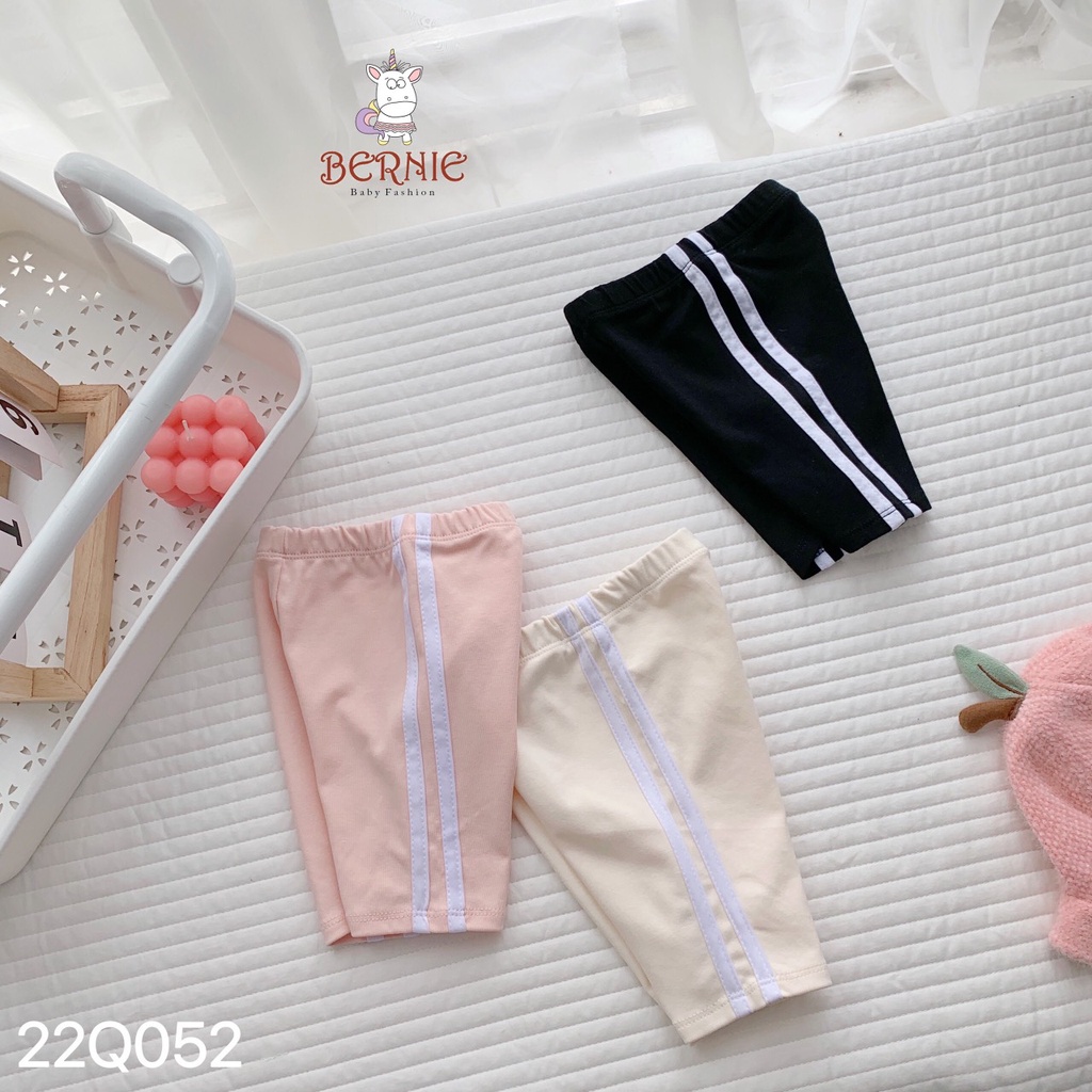 Quần legging bé gái phong cách thể thao, quần ngố bé gái xinh xắn, cotton mềm