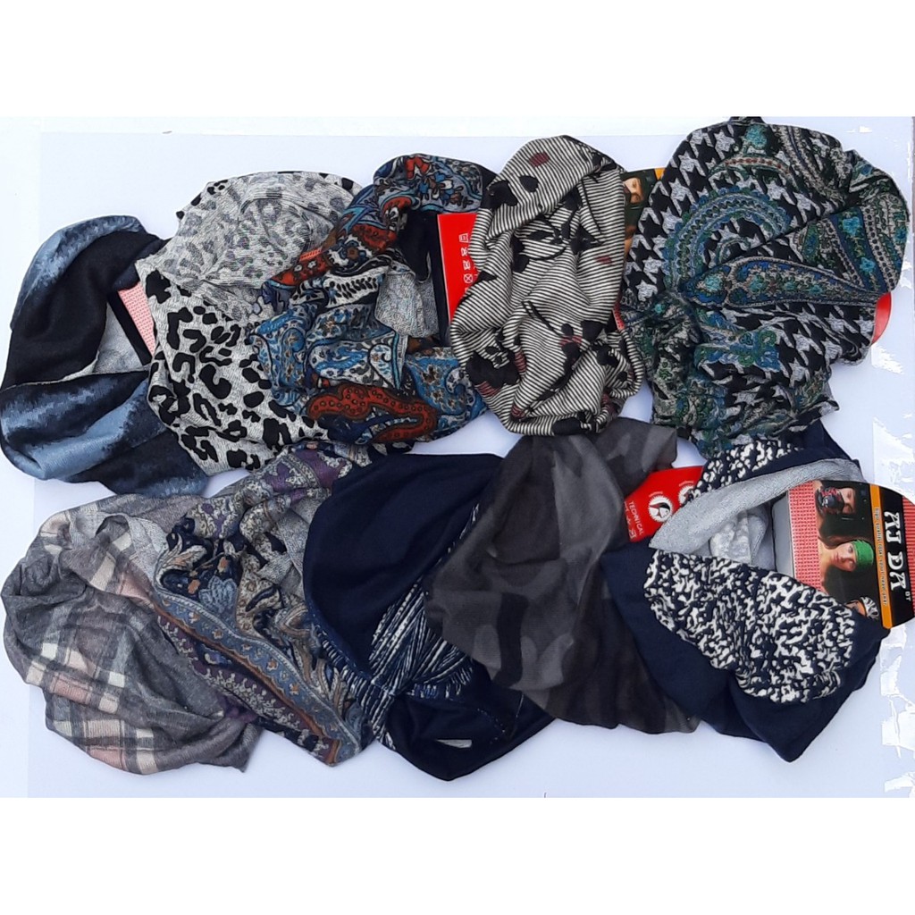 Combo 100 cái Khăn đa năng đi phượt, Chống Năng, Kháng Khuẩn Thun Cotton 4 Chiều (Giao màu ngẫu nhiên)