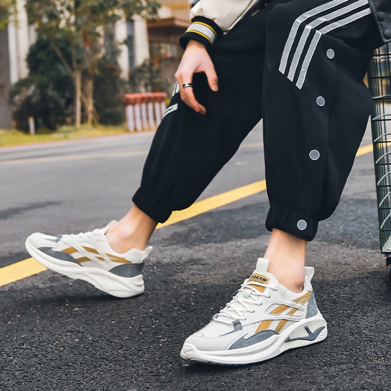 Giày thể thao buộc dây IELGY phong cách retro thời trang cho nam