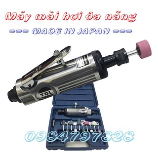 Máy mài hơi mini Japan kèm  hộp và đá mài