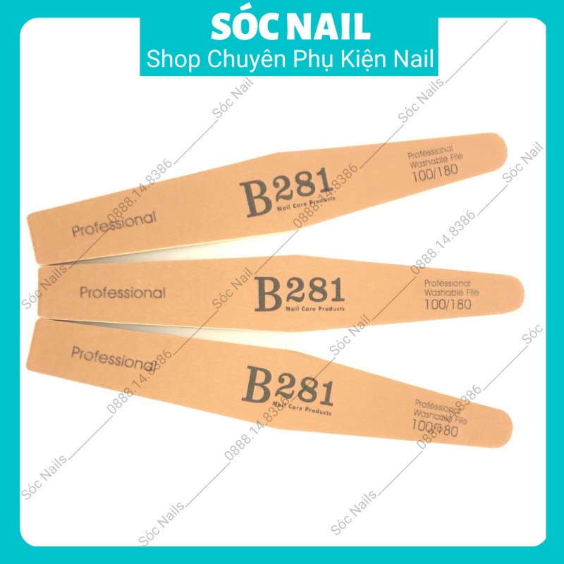 Dũa Da Bò Dùng Để Dũa Móng Tay Làm Nail B281 Cao Cấp Mặt Siêu Nhám Cực Bền 100/180