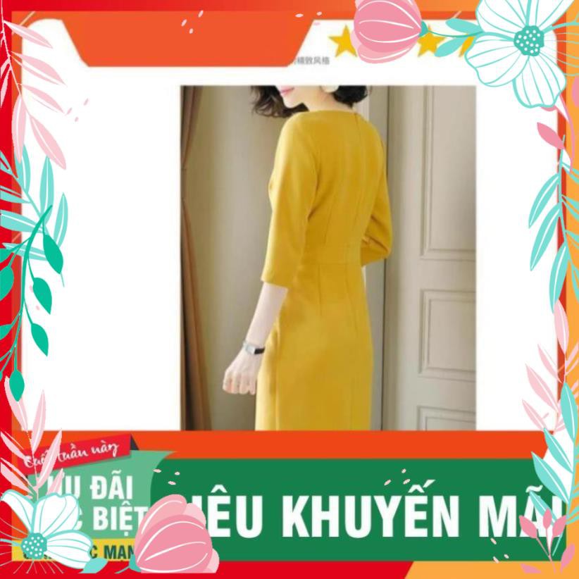 ⚡FREE_SHIP⚡ Đầm công sở vàng thiết kế sang trọng và thanh lịch 💯ÁO SƠ MI NỮ CÔNG SỞ💯