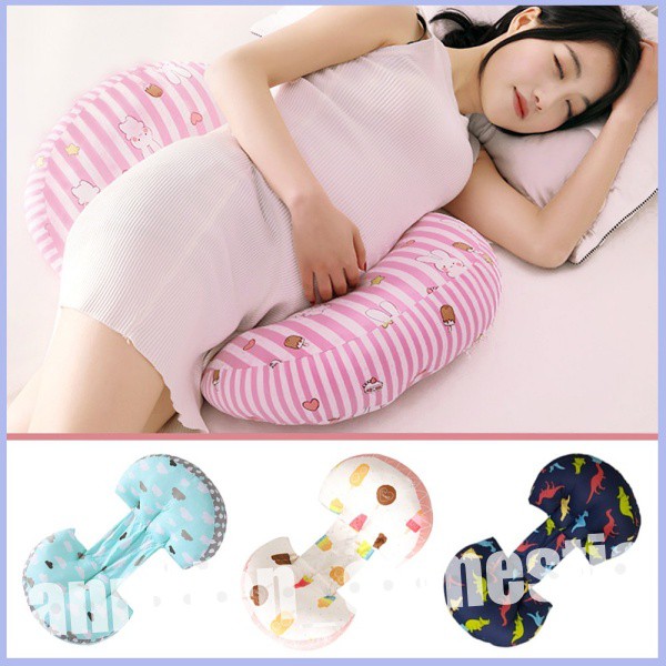 Gối Đa Năng Dành Cho Bà Bầu , Kích Thước 43 x 23 x 77cm, Chất Liệu 100% Cotton Thoáng Mát, Hỗ Trợ Nâng Đỡ Bụng Bầu