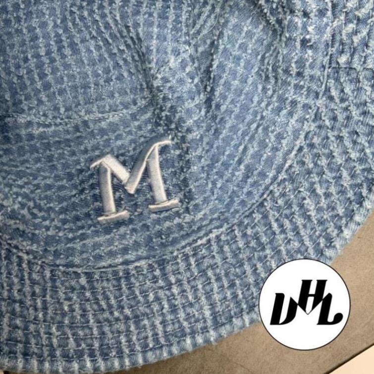 Mũ Bucket Jean phối Bông Thêu TOmmyy 2 Mặt Thời Trang Denim nam nữ