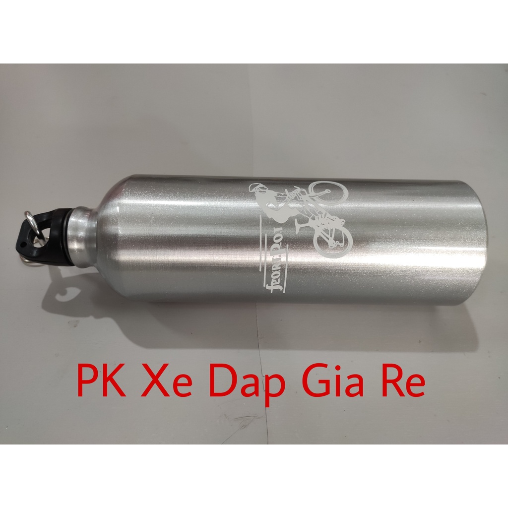 Bình nước nhôm 750ml cho xe đạp, Bình nước xe đạp nhôm Sport Pot 750ml