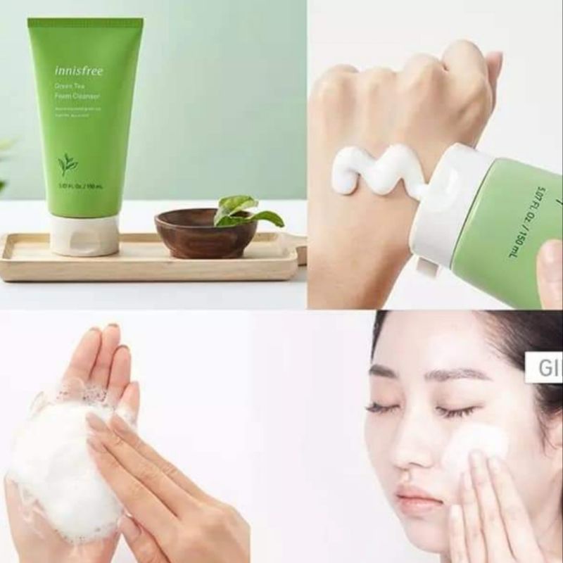 Sữa rửa mặt trà xanh Innisfree [CHÍNH HÃNG] chiết xuất từ lá trà xanh thiên nhiên an toàn cho mọi loại da