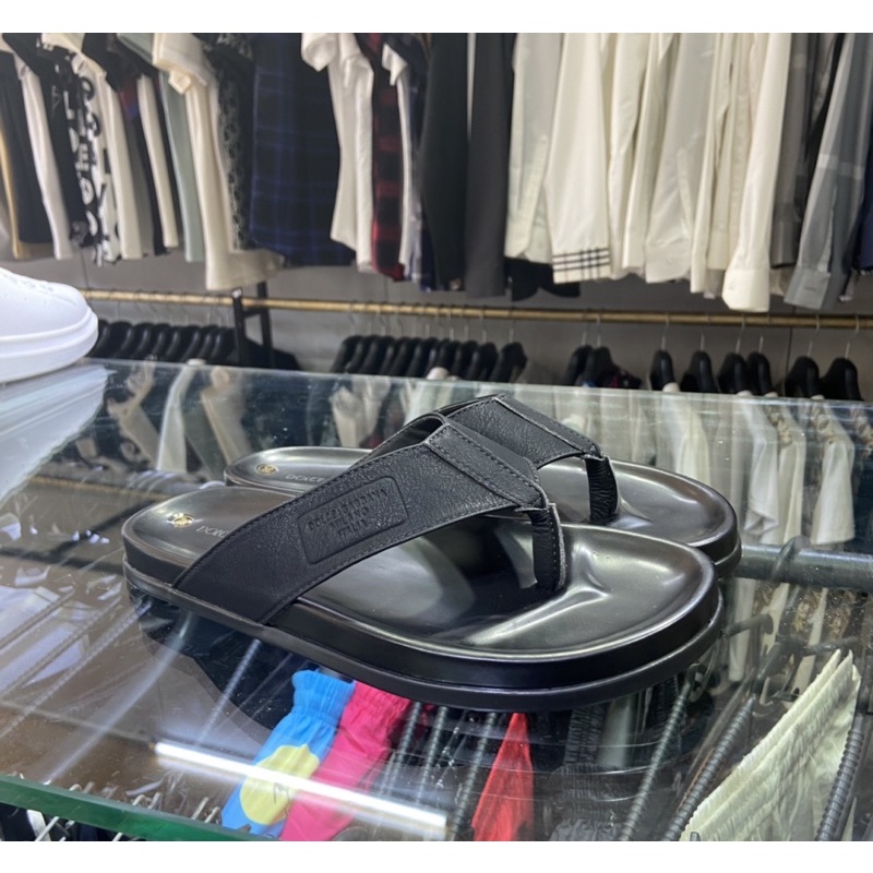 Dép tông thời trang nam DG có hoạ tiết in dập, Dép da nam mùa hè phong cách giới trẻ btshop từ 38 đến 42