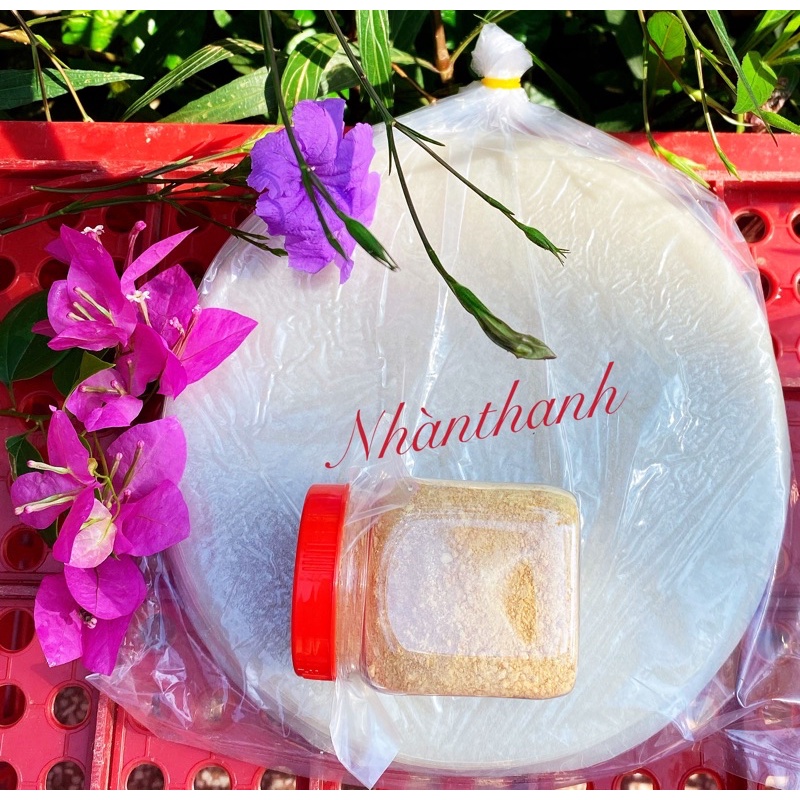 1kg bánh tráng tròn phơi sương dẻo +100g muối nhuyễn