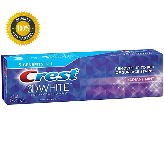 Kem đánh răng CREST 3D White Radiant Mint Fluoride Anticavity Toothpaste 153g của Mỹ