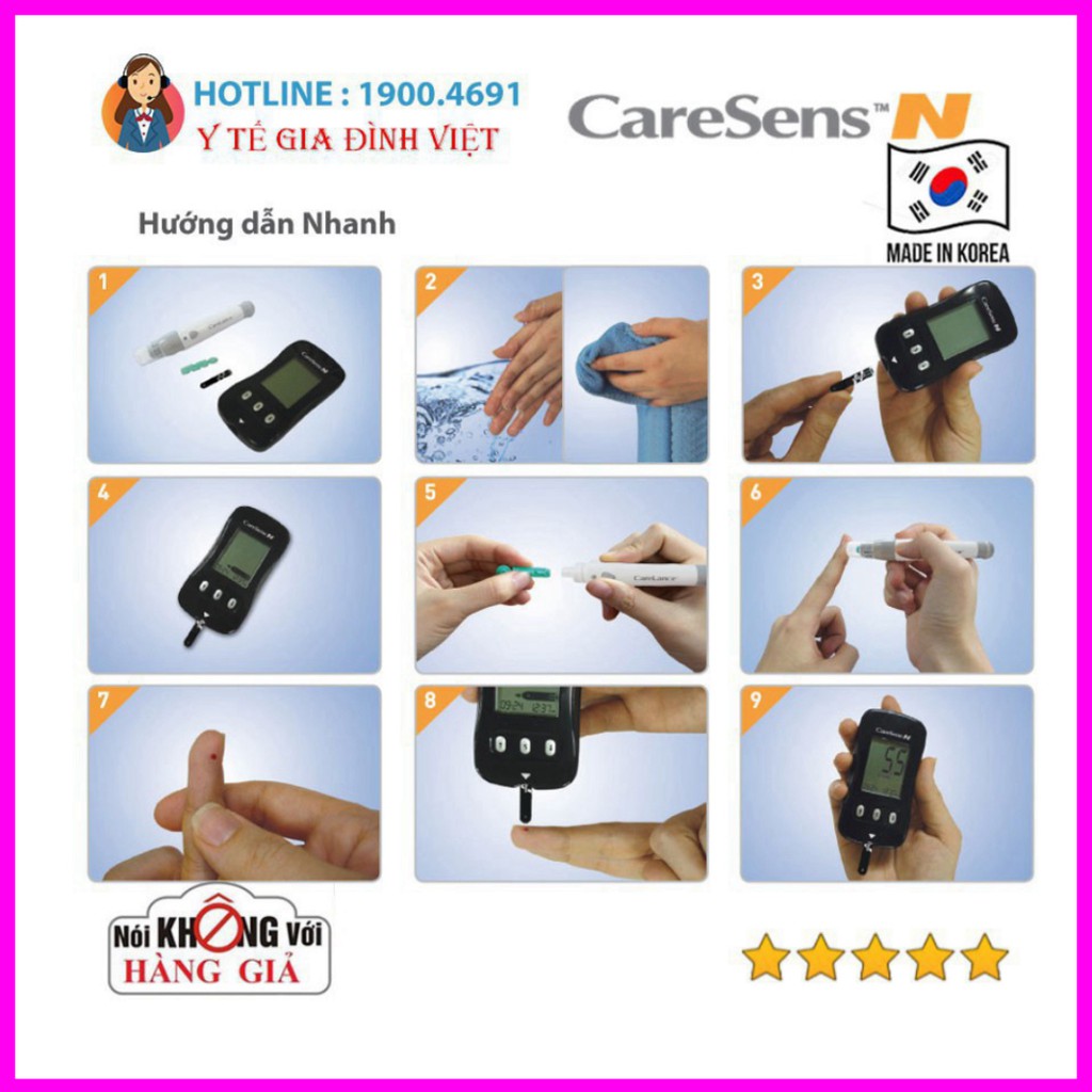 [Cam Kết Chính Hãng] ⚡️Chính hãng⚡️ Que thử đường huyết Caresen tiểu đường CaresensN 25 test - Đo đường huyết - Phát hiệ