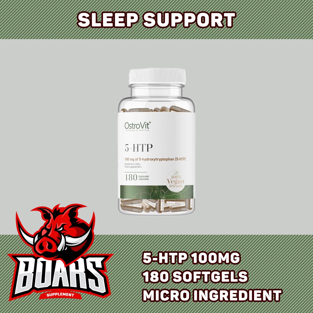 OSTROVIT 5-HTP, VIÊN UỐNG HỖ TRỢ GIẤC NGỦ, GIẢM STRESS, TĂNG CƯỜNG SỨC KHỎE (180 VIÊN)