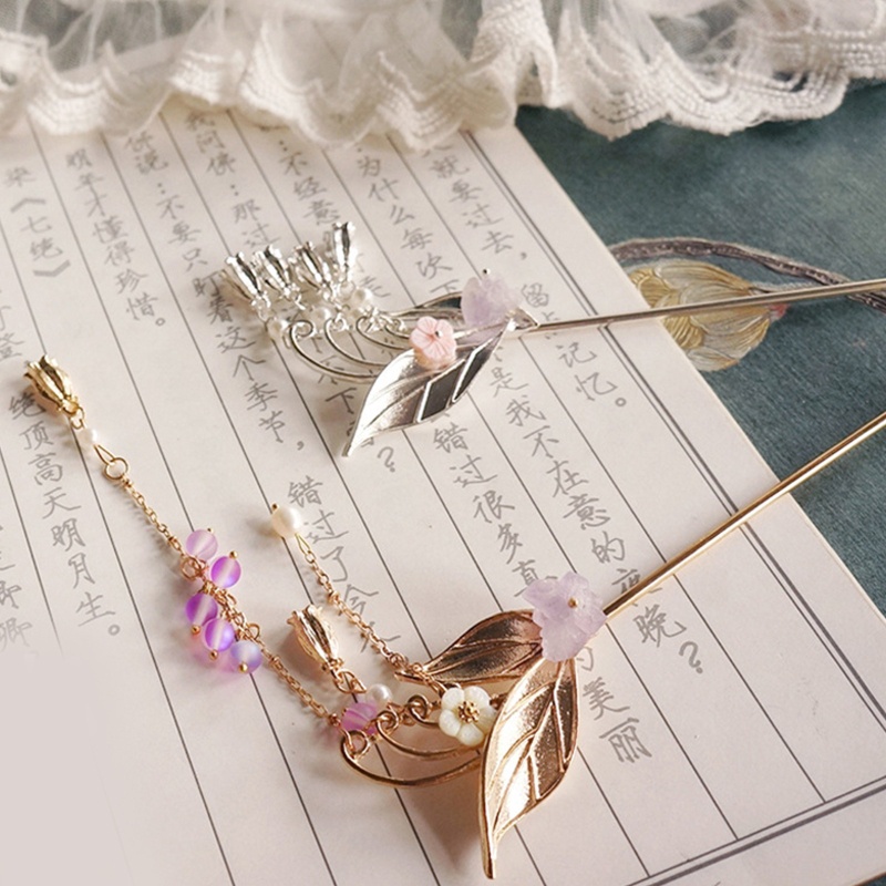 Trâm Cài Tóc Phối Tua Rua Phong Cách Trung Hoa Cổ Điển