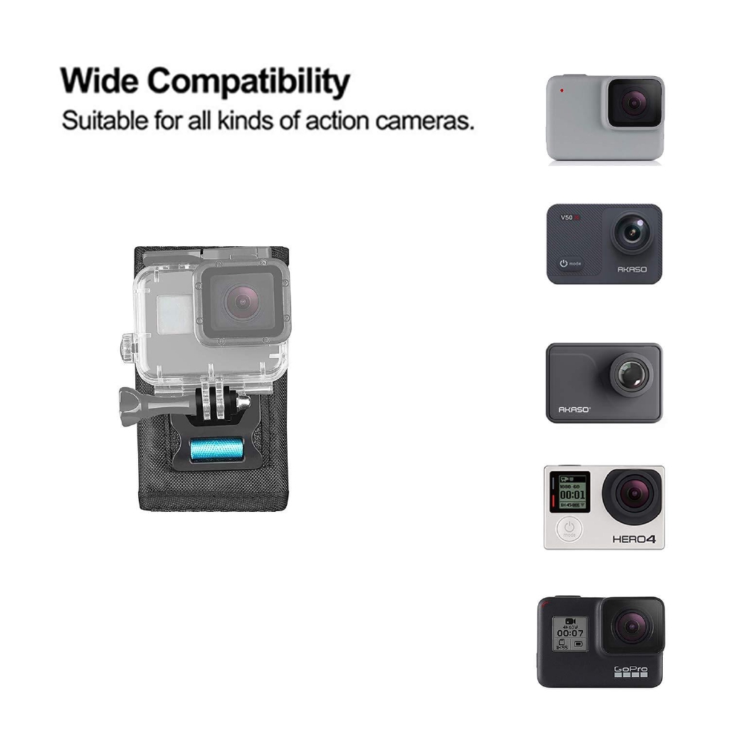 Backpack Shoulder Strap Mount with 360°Rotation Hook for GoPro Hero 8/7/6/5/4 DJI OSMO Action Xiaoyi 4K Insta 360 Cameragopro 9