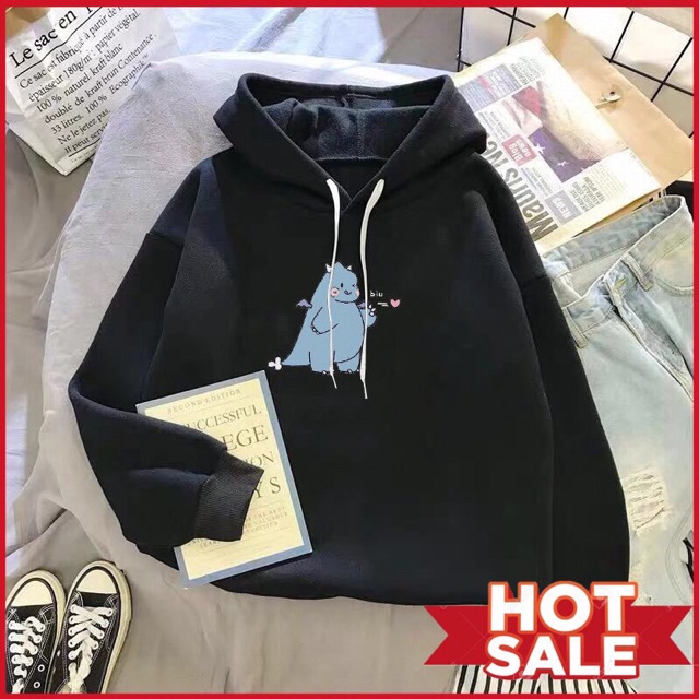 Áo hoodie khủng long bắn tym cute 🚚FREESHIP🚚 Áo khoác hoodie mẫu bán chạy nhất năm