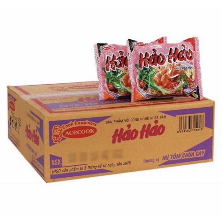 Mì tôm hảo hảo chua cay 75g thùng 30 gói date mới giá siêu rẻ Xả Kho