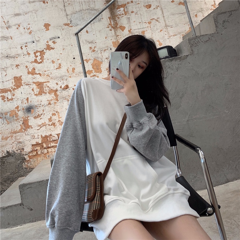 SUXI Áo Hoodie Dáng Rộng Phong Cách Thể Thao Thời Trang Mùa Thu Cho Nữ