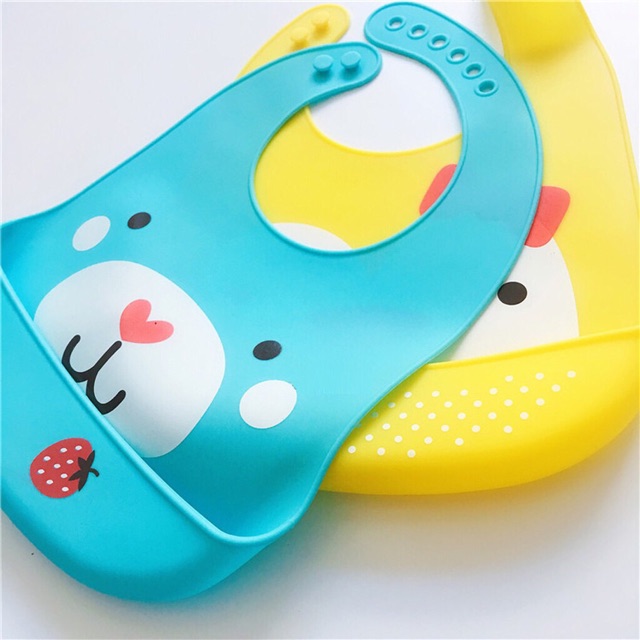 Yếm máng ăn dặm Silicone cao cấp hãng Baby about cho bé