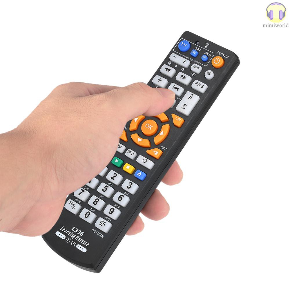 MIWO Universal TV Remote Control Wireless Smart Controller Replacement with Learning Function Remote Control for Smart TV CBL DVD Black