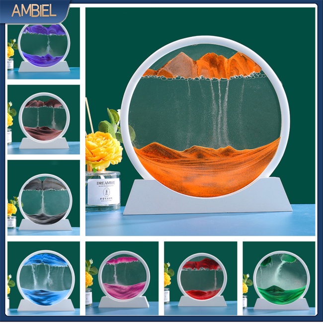 Tranh Cát Tròn 7 Inch 3d Có Cát Chuyển Động Trang Trí Nhà Cửa