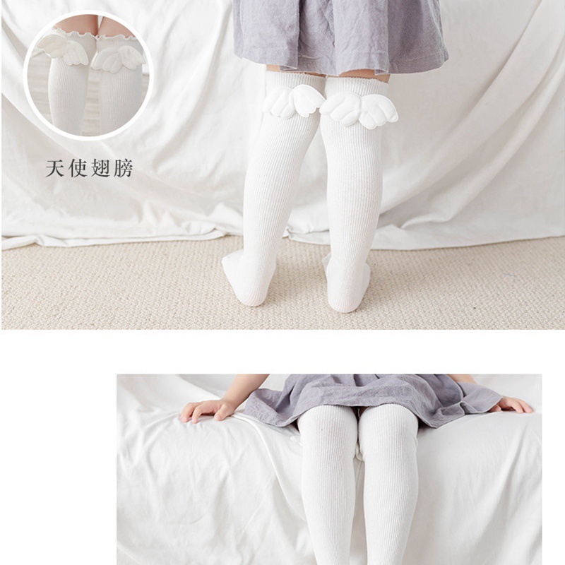 Vớ cotton dài mềm mại có cánh cho bé gái từ 1-8 tuổi