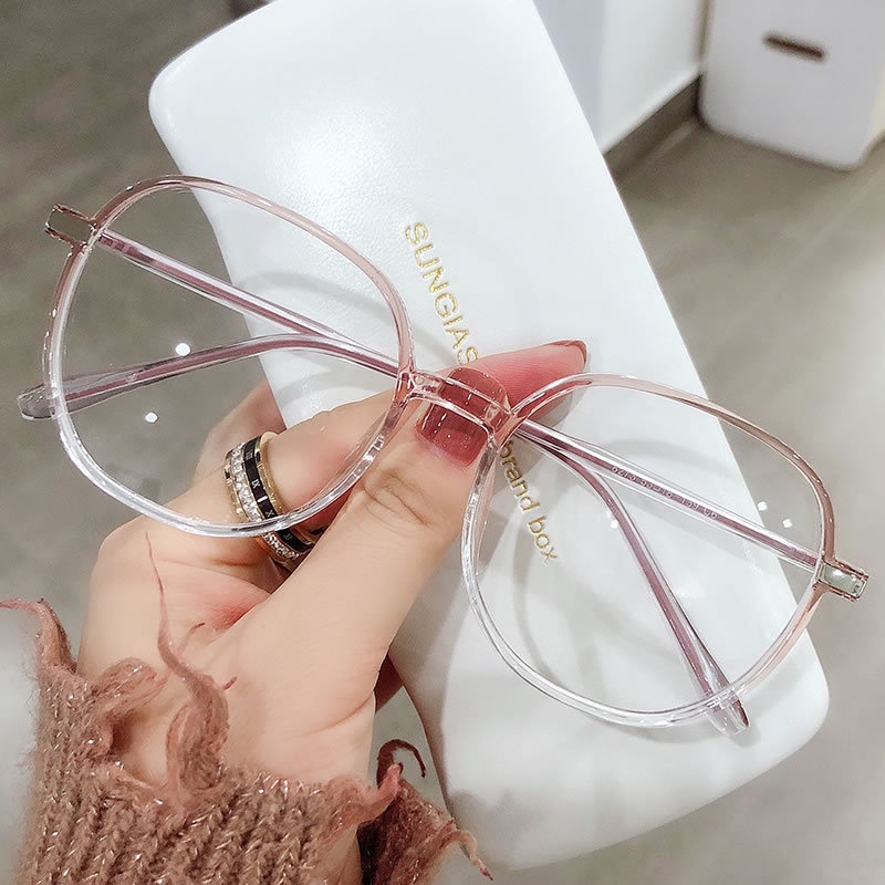 Kính mắt VIENDO dáng tròn thanh mảnh thời trang chống ánh sáng xanh 0~-6.0 độ cho nữ(có thể cắt cận thị ống kính)
