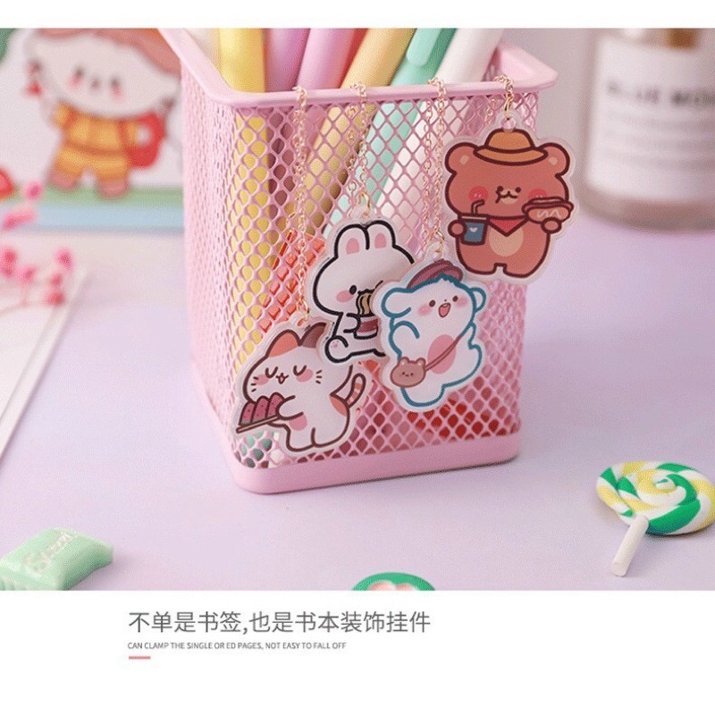 Kẹp xích đánh dấu trang sách kute , đồ dùng hỗ trợ học tập