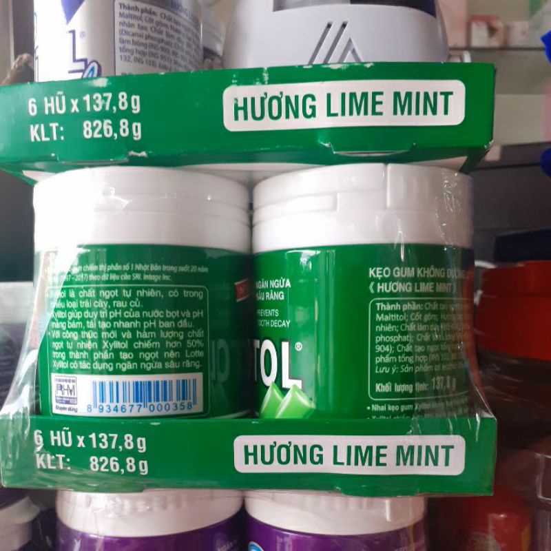 Kẹo cao su xylitol không đường 137.8gr đủ vị