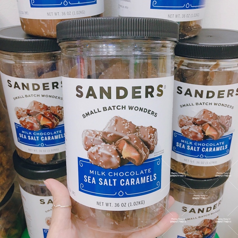 Socola muối caramel Sanders dark Chocolate Sea Salt Caramel hàng chuẩn Mỹ 1.02kg