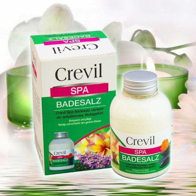 Muối Tắm Sạch Mụn Đẹp Da và Tẩy Da Chết Crevil 600g