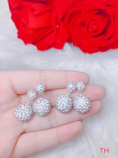 Bông tai đá pha lê đồng giá